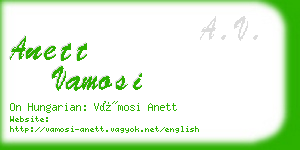 anett vamosi business card